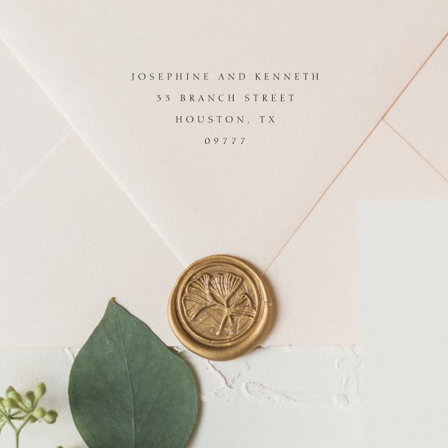 Moderne Elegante einfache Hochzeit Permastempel (Von Creator hochgeladen)