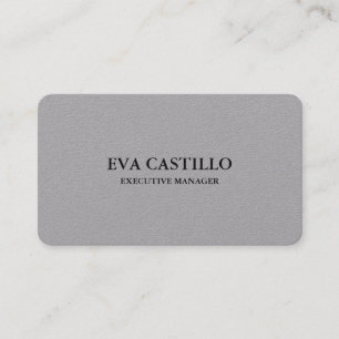 Moderne elegante einfache Manager Premium Grau Visitenkarte