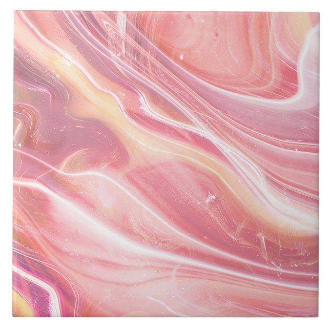 Moderne Elegante, einfache Marmorplatte Rosa Fliese (Vorderseite)