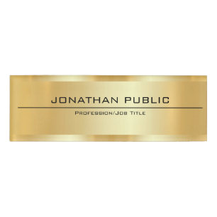 Moderne elegante, einfache Metallic Look Imitats G Namenschild