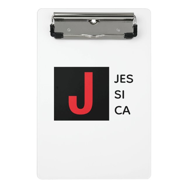 Moderne Elegante Einfache Professionelle Monogramm Mini Klemmbrett (Vorderseite)