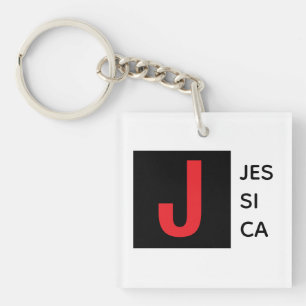 Moderne elegante einfache professionelle Monogramm Schlüsselanhänger