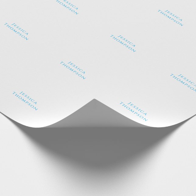 Moderne Elegante Einfache Professionelle Name Geschenkpapier (Ecke)
