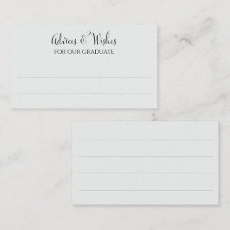 Moderne elegante einfache schwarze Schriftart Absc Begleitkarte