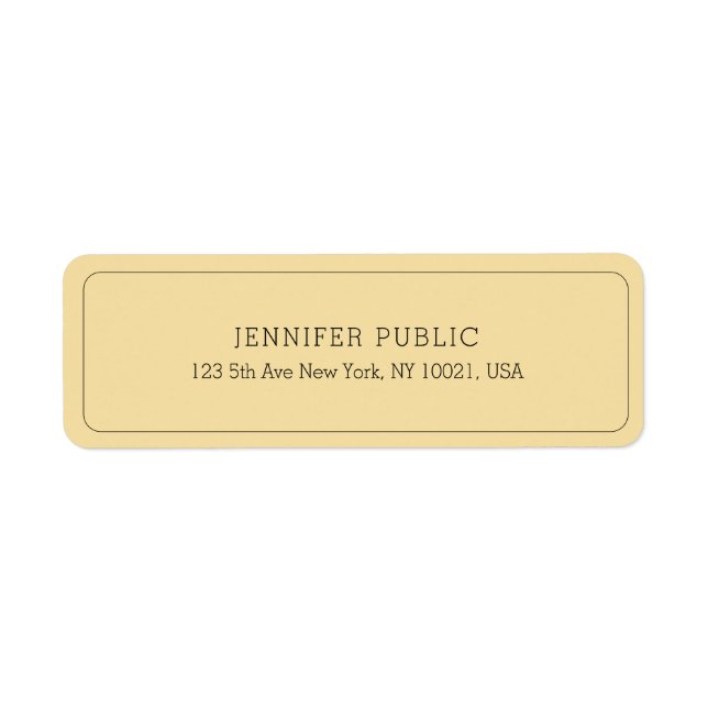 Moderne, elegante, einfache Template-Gold-Rücksend (Vorne)