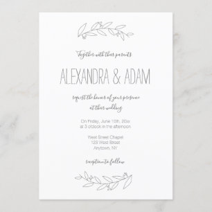 Moderne, elegante Einladungen zur Trauung