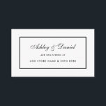 Moderne elegante Einsteckkarte B Begleitkarte<br><div class="desc">Moderne elegante und dennoch einfache Schwarz-Weiß-Registrierungskarte für Hochzeiten</div>