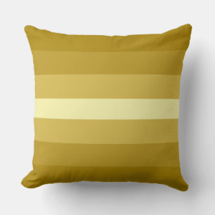 Moderne elegante Elfenbein- und Goldtöne Streifen Kissen