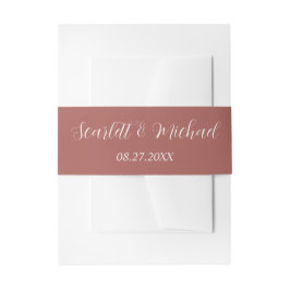 Moderne Elegante Erde mit Namen und Datum Einladungsbanderole