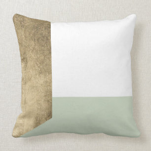 Moderne elegante erröten das grüne geometrische kissen