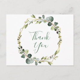 Moderne Elegante Eucalyptus Wreath Frame Vielen Da Postkarte