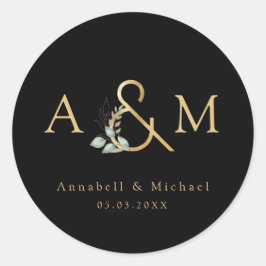 Moderne, elegante Eukalyptus-Ampere Runder Aufkleber