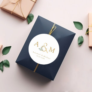 Moderne, elegante Eukalyptus-Et-Zeichen  Runder Aufkleber