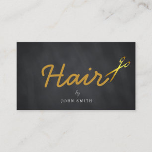 Moderne elegante falsche Gold-Friseur-Schultafel Visitenkarte