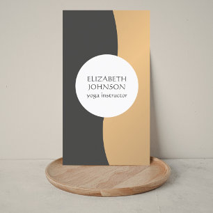Moderne elegante falsche Gold-Grau-Yoga-Lehrerin Visitenkarte