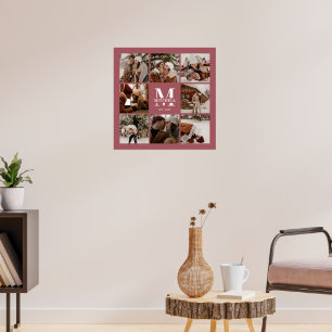 Moderne Elegante Familienfotografie Collage Keepak Poster