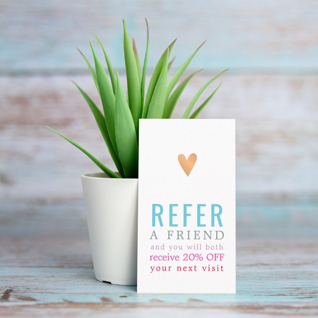 Moderne Elegante Farbenfroh Empfehlungskarte (Von Creator hochgeladen)