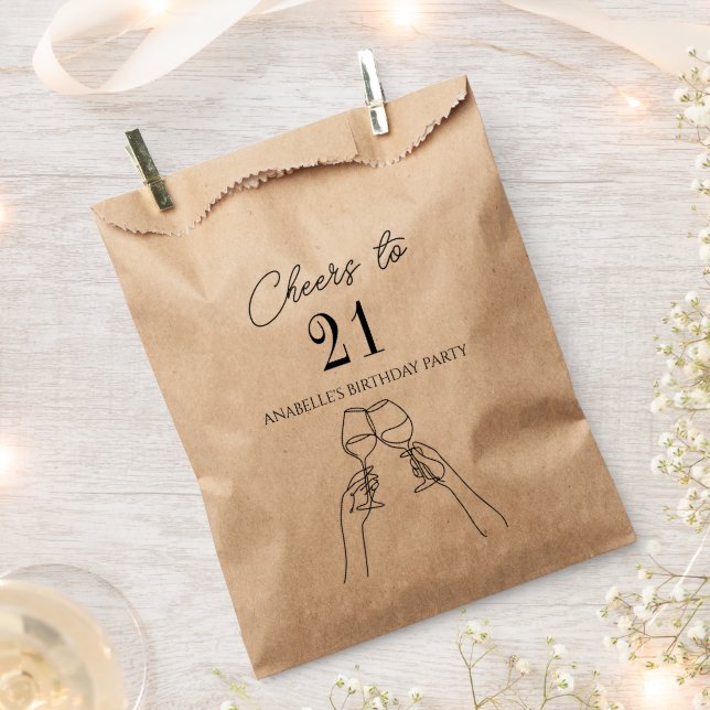 Moderne elegante Feier zum 21. Geburtstag Geschenktütchen (Ausgeschnitten)