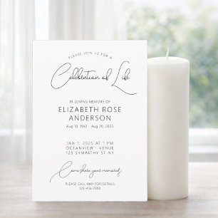 Moderne Elegante Feier zum Leben Postkarte
