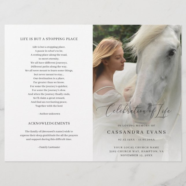 Moderne, elegante Feier zum Lebensprogramm (Vorderseite)