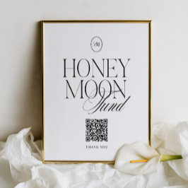 Moderne elegante Flitterwochen-Fonds-QR-Hochzeitst