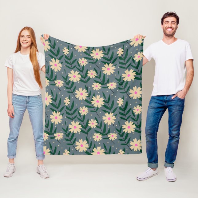 Moderne Elegante Flora Fleecedecke (Beispiel)