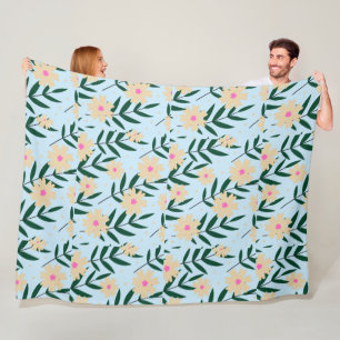 Moderne Elegante Flora Fleecedecke