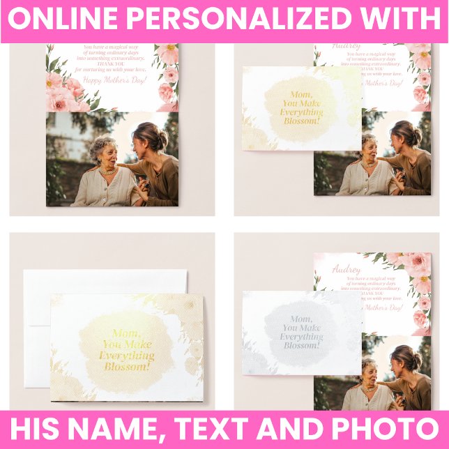 Moderne Elegante Flora Folienkarte (Modern Elegant Floral Foil Card)