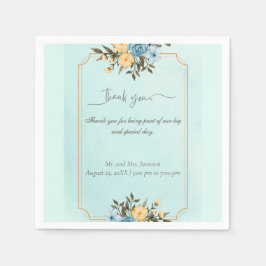 Moderne Elegante Flora Grün Hochzeit Serviette