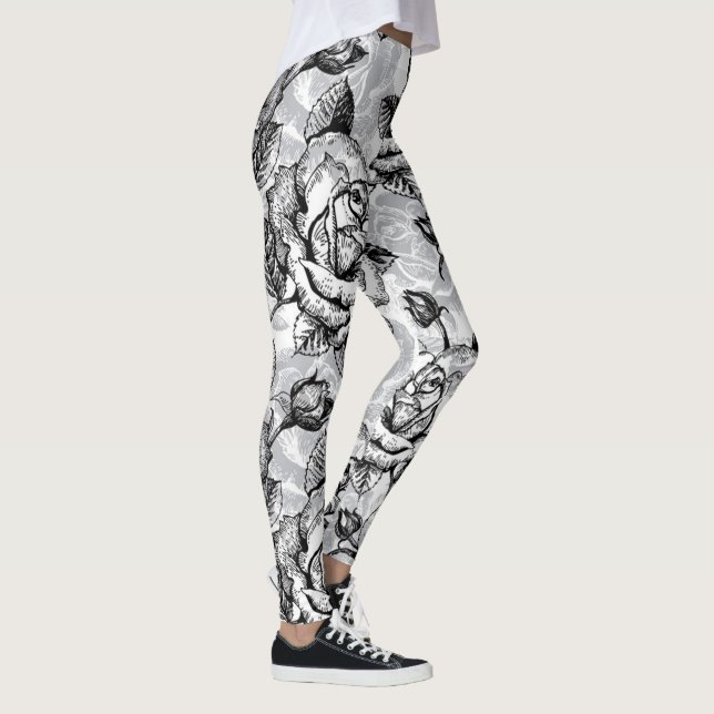 Moderne Elegante Flora Leggings (Rechts)