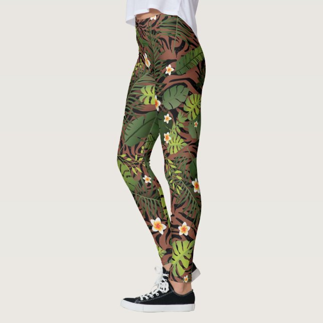 Moderne Elegante Flora Leggings (Links)
