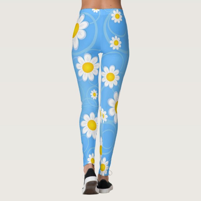 Moderne Elegante Flora Leggings (Rückseite)