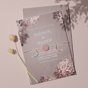Moderne elegante florale Hochzeitseinladung Einladung