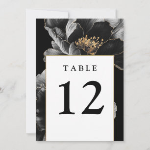 Moderne elegante florale stilvolle Tischnummern