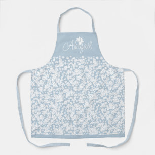 Moderne elegante, florale, weiße Daisy-Schürze Schürze