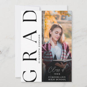Moderne elegante Foto-Abschlussankündigung Einladung