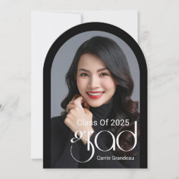 Moderne, elegante Foto-Graduierungspartei für Skri Einladung