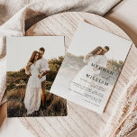 Moderne, elegante Foto Hochzeit Einladung<br><div class="desc">Modernes elegantes Foto für Hochzeiten</div>