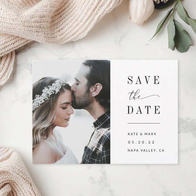 Moderne, elegante Foto Hochzeit Save The Date (Von Creator hochgeladen)