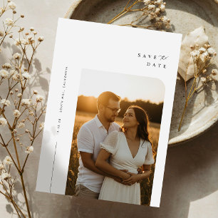 Moderne elegante Foto-Hochzeit Save The Date