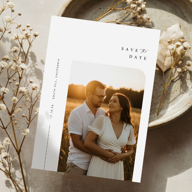 Moderne, elegante Foto Hochzeit Save The Date (Von Creator hochgeladen)