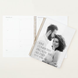 Moderne elegante Foto Liebe komplett Geschenkplane Planer