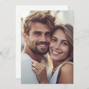 Moderne, elegante Foto-Monogramm-Hochzeit Einladung