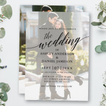 Moderne, elegante Foto-Overlay-Hochzeit
