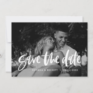Moderne elegante Foto-Save-the-Date-Karte Ankündigung
