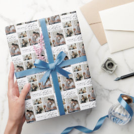 Moderne elegante Fotografie Frohe Feiertage Schrif Geschenkpapier