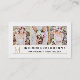 Moderne, elegante Fotografie mit weißen schicken  Visitenkarte