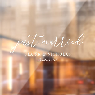 Moderne elegante Frisch-verheiratet-Hochzeitsauto Fensteraufkleber