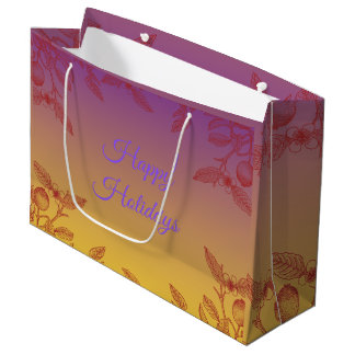 Moderne elegante Frohe Feiertage-Typografie-Gesche Große Geschenktüte