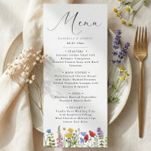 Moderne elegante Frühlings-Sommer-Wildblumen-Hochz